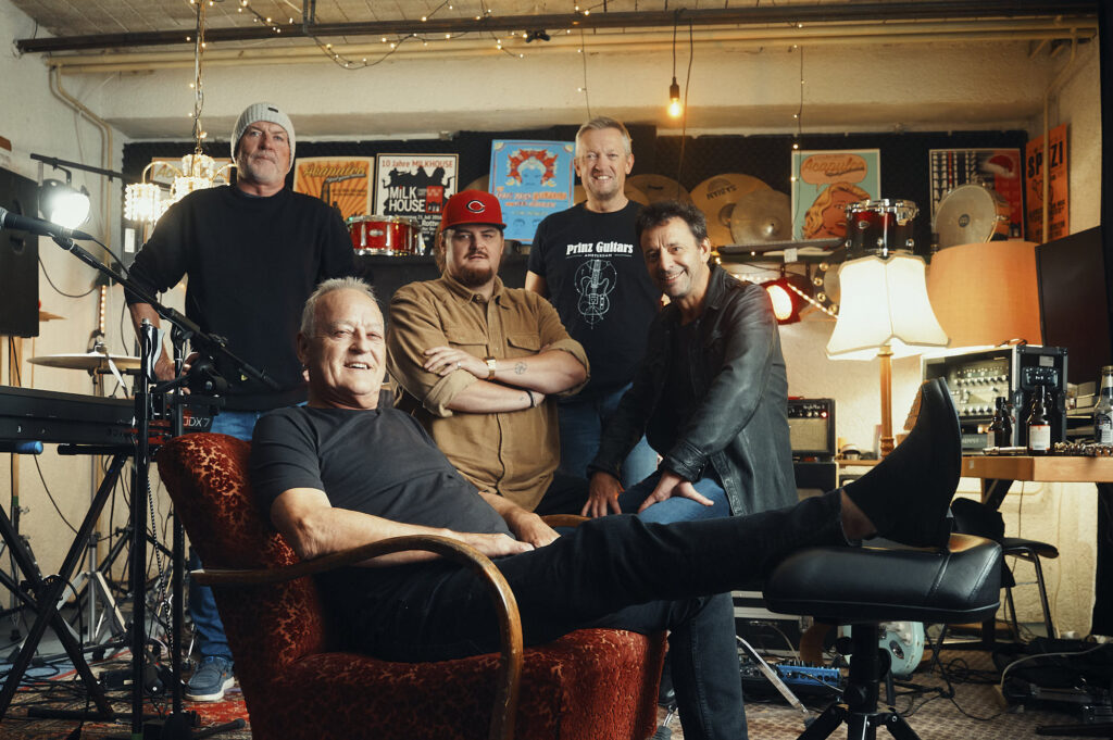 Offizielles Pressefoto der Franz Mayer Experience mit Alex Köberlein und Band (2026)